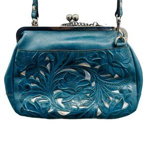 Patricia Nash Tooled Leather Frame Satchel